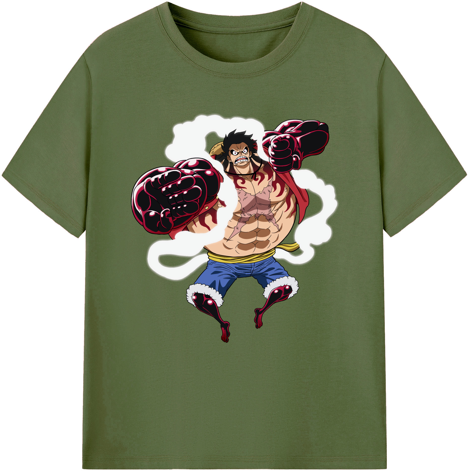 ワンピース モンキー・D・ルフィ ONE PIECE Monkey D. Luffy 綿100％半袖Tシャツ（フロントプリント）